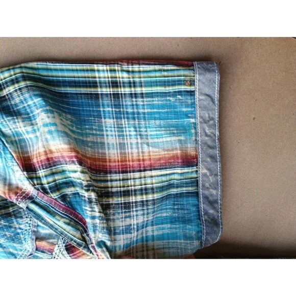 BKE Shirt Men XXL Vintage 1967 Pearl Snap Western Cowboy Tailored Short Sleeves - Picture 5 of 6